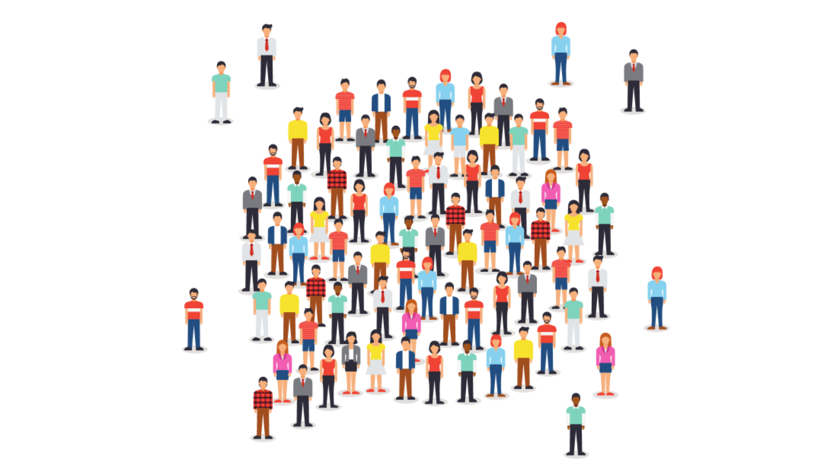 A Group of People Illustrating the Stranded Group Passengers on an Airline Disruption