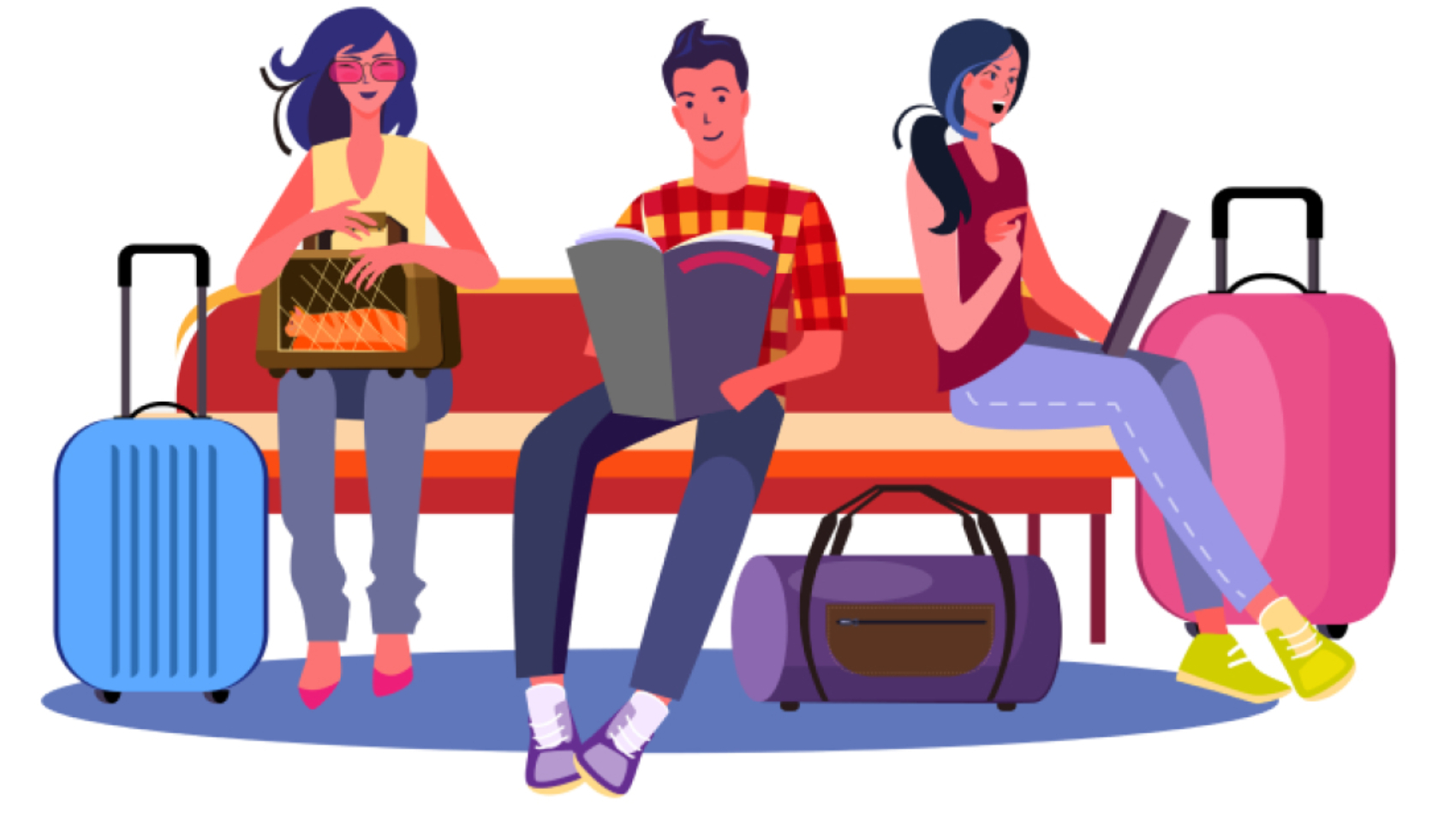 Passengers in the Lounge That Illustrates How Airlines Can Give Travel Experiences with GroupRM